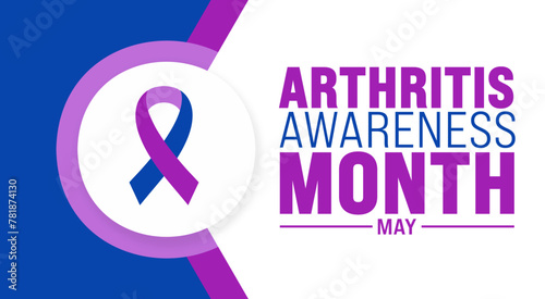 May is Arthritis Awareness Month background template. Holiday concept. use to background, banner, placard, card, and poster design template with text inscription and standard color. vector
