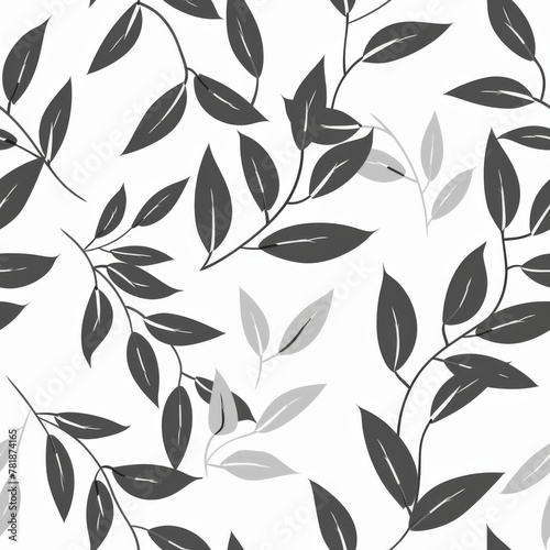 an illustration of an minimal leaf pattern on a white background