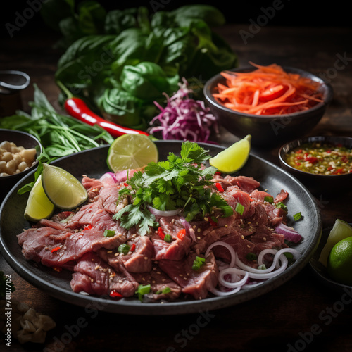 Unveiling Isaan's Secrets: A Plate of Raw Beef Salad - A Culinary Journey