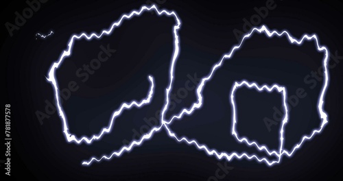 Line elements with glow effect. 