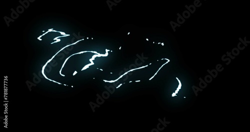 Line elements with glow effect. 