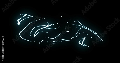 Line elements with glow effect. 