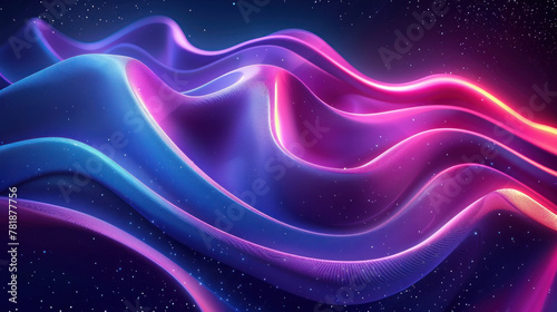 3d render, abstract background, colorful neon lines, digital futuristic wallpaper	