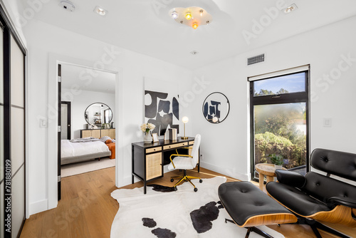 Modern Hollywood Hills home interior in Los Angeles, California, with a remodel of an older house