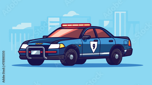 Fototapeta Naklejka Na Ścianę i Meble -  Police car patrol icon image vector illustration de