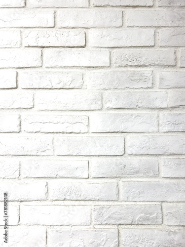 White brick wall as an abstract background. Texture