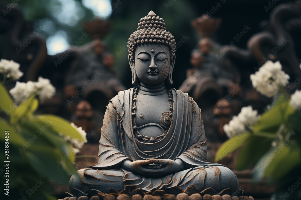 Buddha sculpture image. Buddhist religion. Topics related to the Buddhist religion. Asian country. Asian country. China. Japan. Thailand. Spirituality and relaxation.