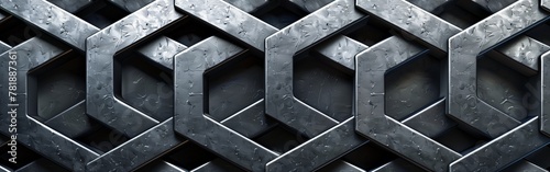 industrial diamond plate texture with geometric pattern in metal