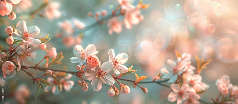 Blossoming Serenity A Springtime Flower Bouquet Generative AI