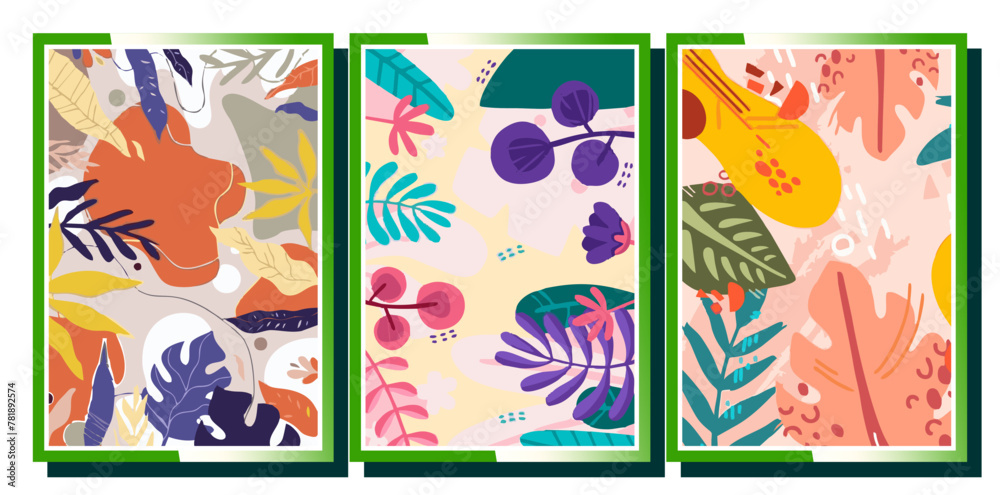 Abstract seamless floral background with flowers and leaves. Hand drawn modern art. Vintage organic hand drawn nature doodle graphic. Naive botanical simple graphic. Retro muted natural colors Abstract seamless floral background with flowers and leaves. Hand drawn modern art. Vintage organic hand drawn nature doodle graphic. Naive botanical simple graphic. Retro muted natural colors