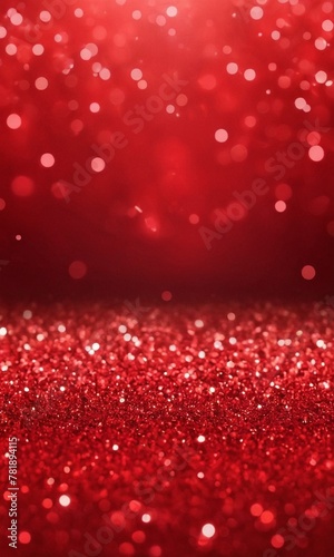 Red glitter texture Colorfull Blurred abstract background for birthday, anniversary, wedding, new year eve or Christmas.