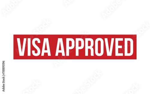 Visa Approved Rubber Stamp Seal Vector