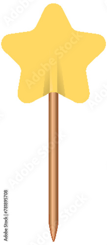 Vector illustration of a whimsical magic wand