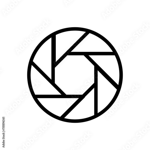 Camera Shutter icon vector set. Camera lens illustration sign collection. diaphragm petals symbol or logo.