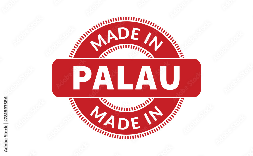 Obraz premium Made In Palau Rubber Stamp
