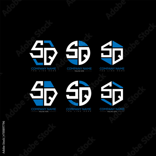 SQ minimalist and classic logo set design.SQ monogram polygonal and circle shape vector. SQ unique design. Free Download SQ minimalist and classic logo set design.SQ monogram polygonal and circle shape vector. SQ unique design. - GFXLoad