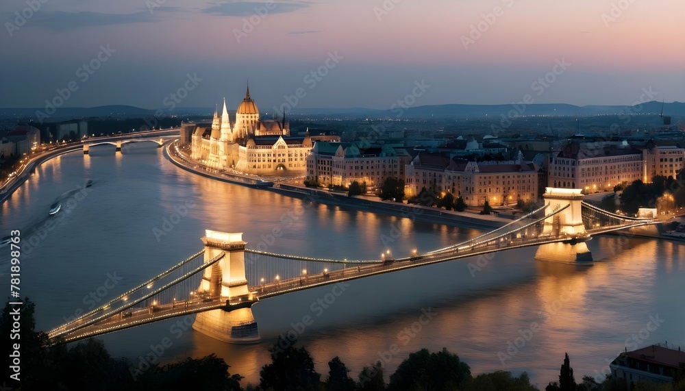 A-Panoramic-View-Of-The-City-Of-Budapest-Hungary-