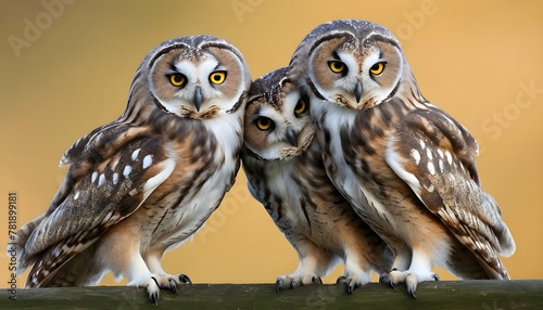 A-Pair-Of-Owls-With-Intertwined-Wings-In-A-Loving-