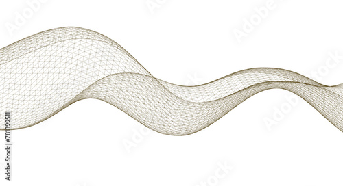 abstract geometric surface wave 3d	
