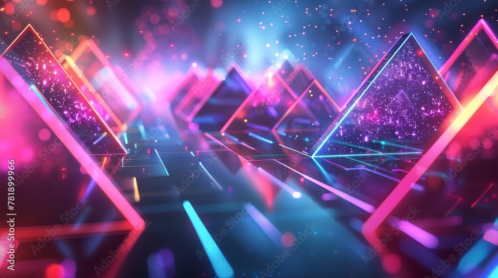 Abstract Geometric Backgrounds: A 3D vector illustration of a futuristic abstract Abstract Geometric Backgrounds: A 3D vector illustration of a futuristic abstract