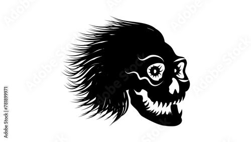 horror character, black isolated silhouette