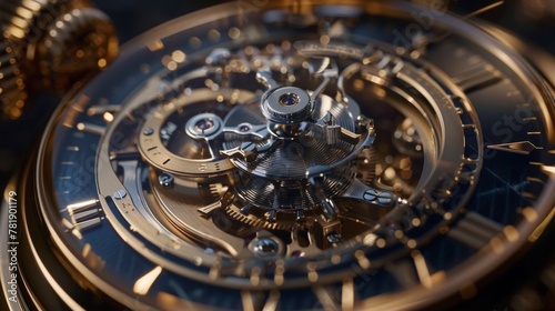 Wallpaper Mural Detailed view of a sophisticated luxury watch's inner workings, showcasing engineering excellence and precision. Torontodigital.ca