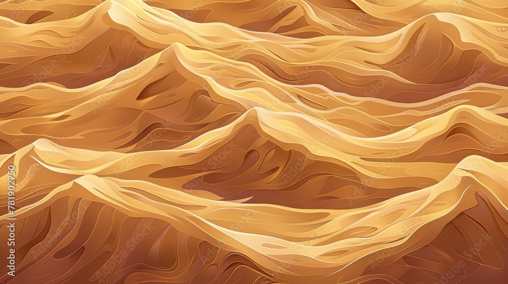 Nature Patterns: A vector illustration of patterns in sand dunes