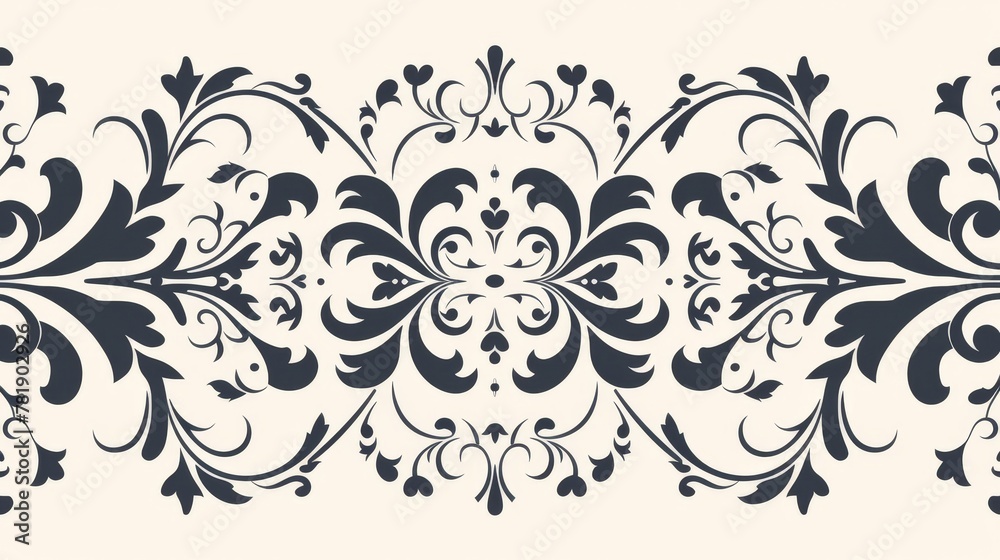 Patterned Borders: A vector graphic featuring a border with a repeating pattern of elegant swirls Patterned Borders: A vector graphic featuring a border with a repeating pattern of elegant swirls