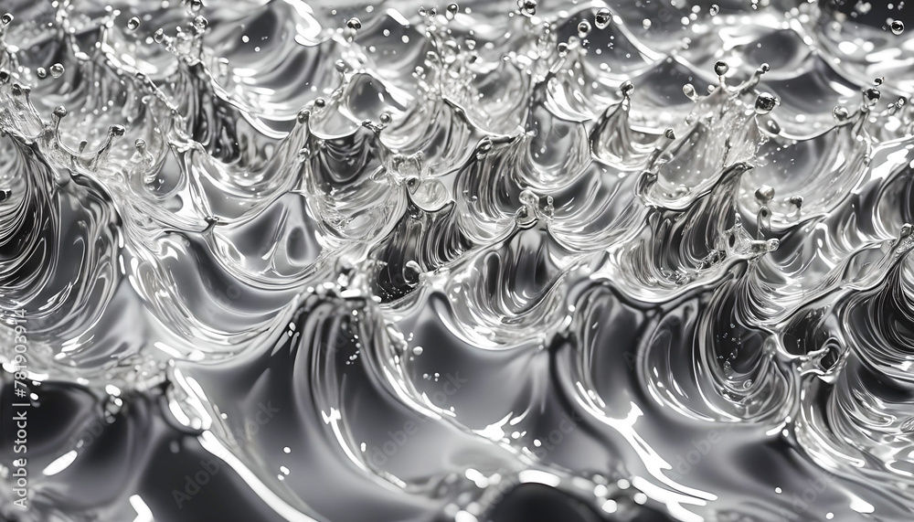 naturally dynamic moving waves of gray tones isolated with drops and splashes swirled full of liveliness and activity, template and backgrounds for bright design liquid silver metal naturally dynamic moving waves of gray tones isolated with drops and splashes swirled full of liveliness and activity, template and backgrounds for bright design liquid silver metal