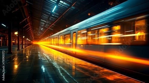 Dynamic Train Passages Capturing the Blurred Motion of Station Platforms