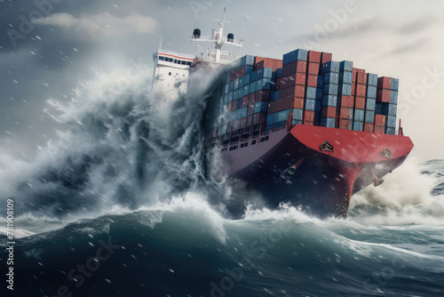 Navigating Through Turbulent Sea: Cargo Ship Perseverance