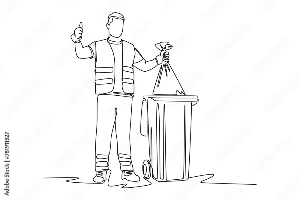 Continuous one line drawing recycle bin and waste concept. Doodle vector illustration. Continuous one line drawing recycle bin and waste concept. Doodle vector illustration.