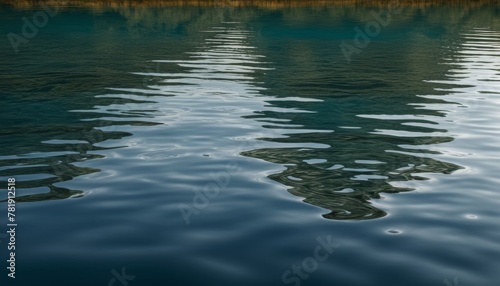 Tranquil scene of calm waters with subtle reflections, ideal for serene backdrops or peaceful concepts.. AI Generation