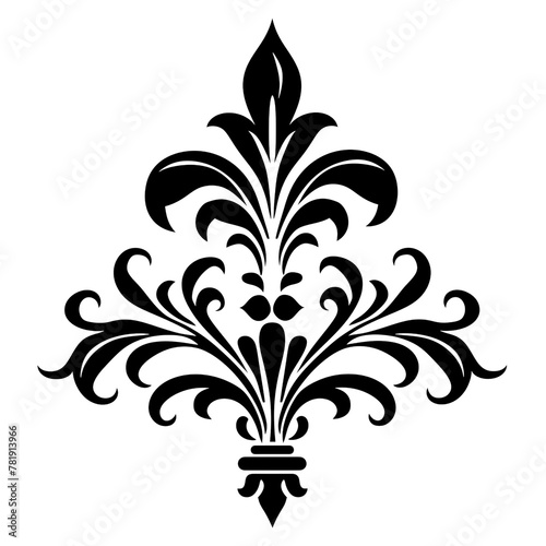 Floral Vector Design Element with Decorative Ornament photo