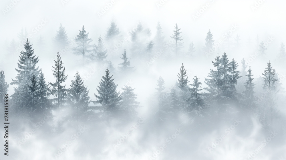 forest in fog forest in fog