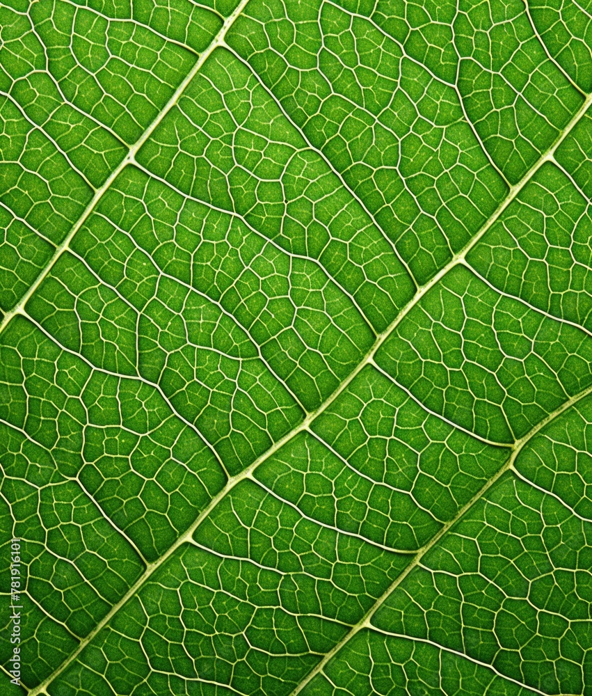 A close up of a green leaf with many small holes. AI. A close up of a green leaf with many small holes. AI.