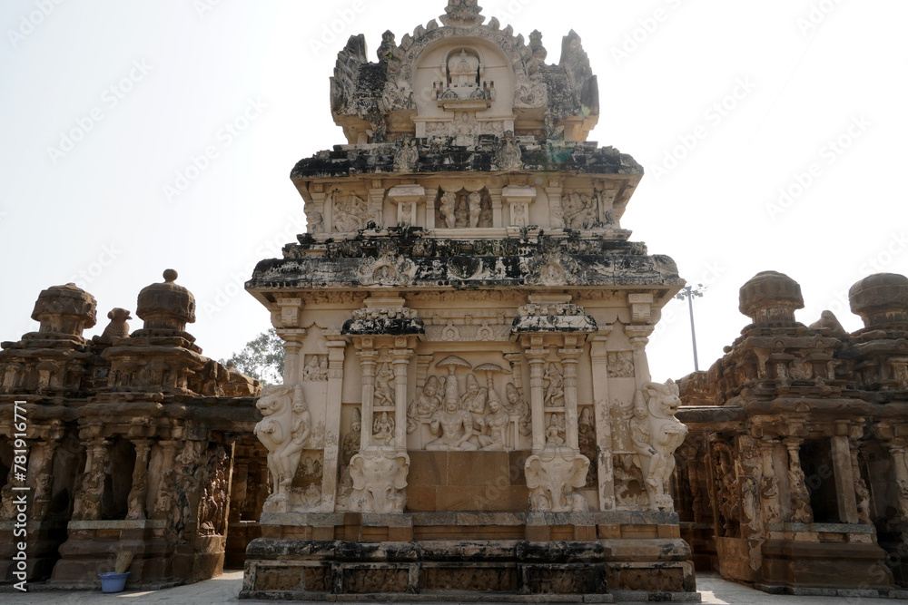 Facade of Kanchi Kailasanathar temple.