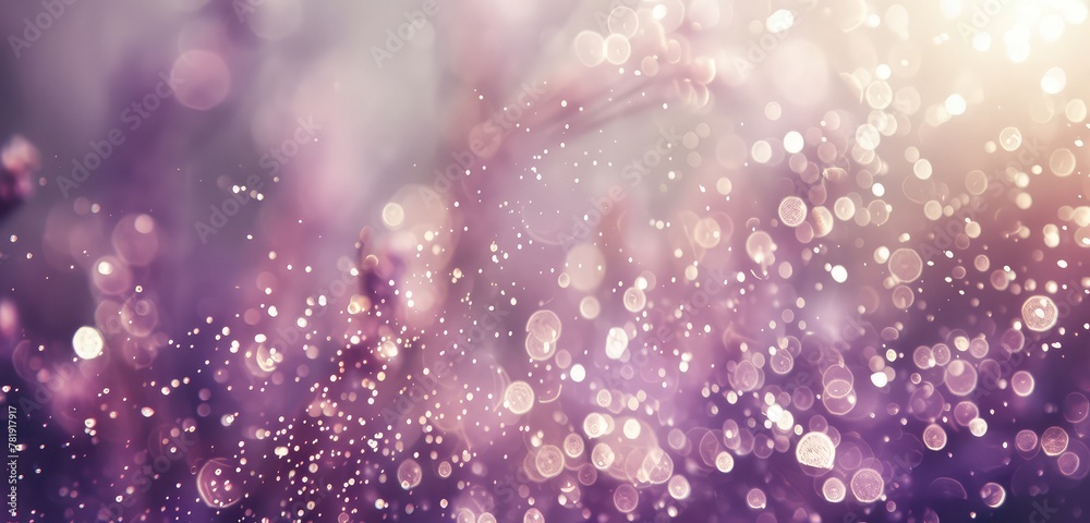 Sparkling Pink and Purple Bokeh Light Background
