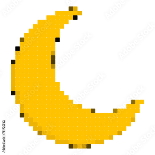 Obraz na plátne doodle moon pixel element design.