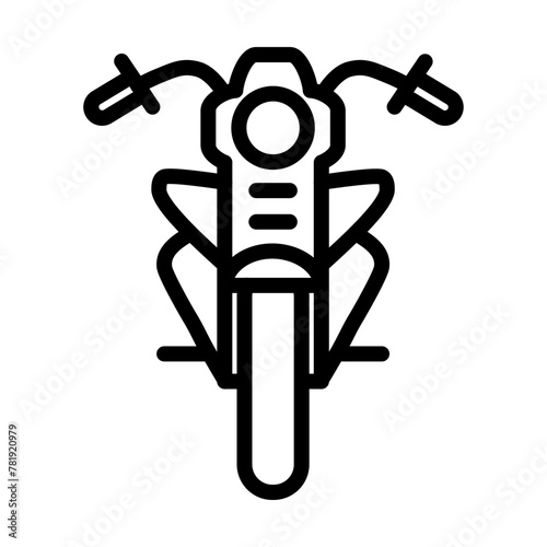 Motorcycle Vector Line Icon Design photo