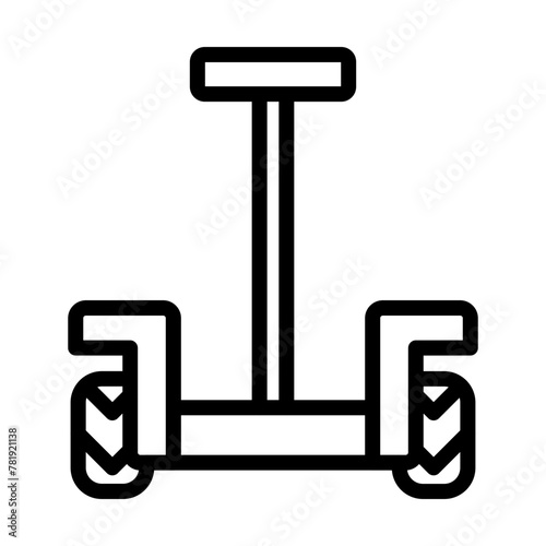 Segway Vector Line Icon Design