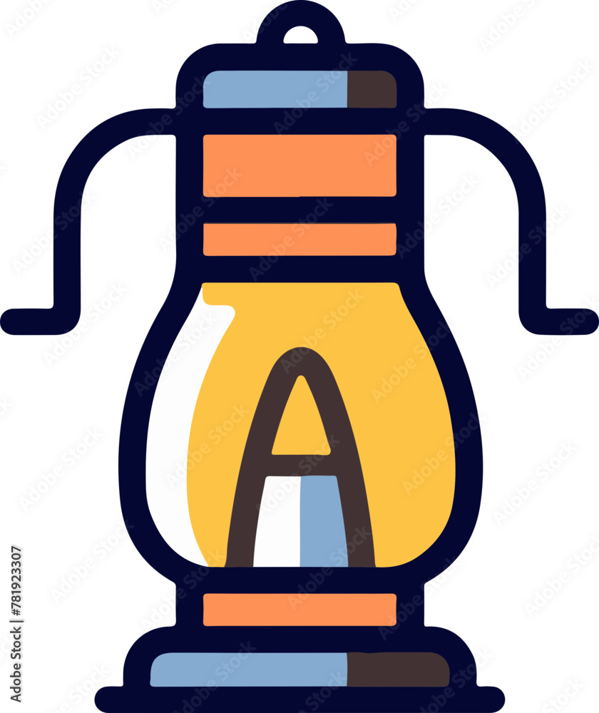 Simple camping lantern icon in Boldline. vector.