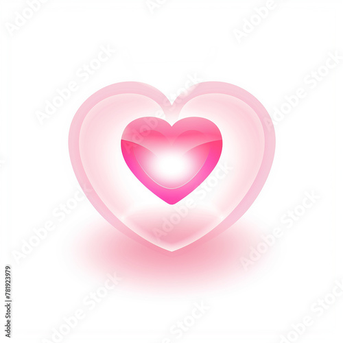 pink heart flat icon