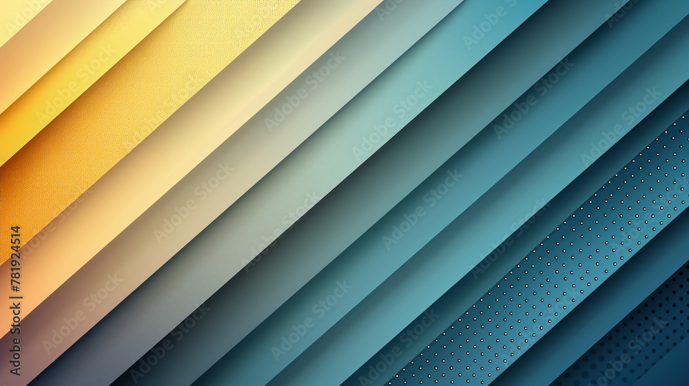 Obraz premium background in muted tones ranging from yellow to blue with geometric lines and gradients, ideal for showcasing corporate branding and professional services