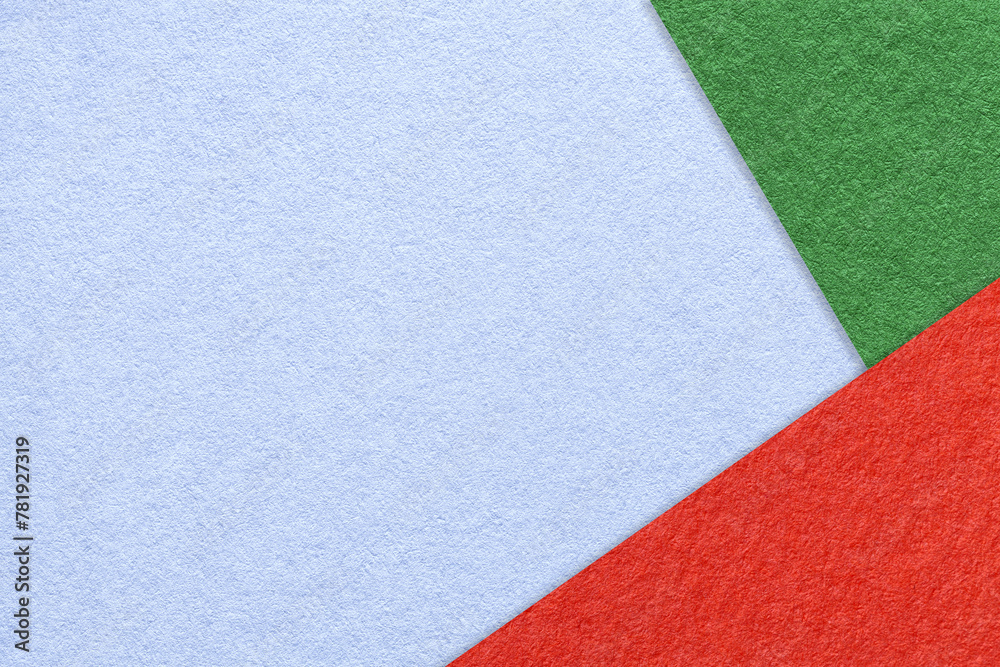 Texture of craft light blue color paper background with green and red border. Vintage abstract sky cardboard. Texture of craft light blue color paper background with green and red border. Vintage abstract sky cardboard.