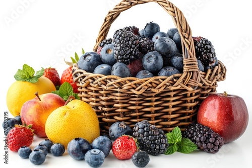 fresh fruits product with basket professional advertising food photography