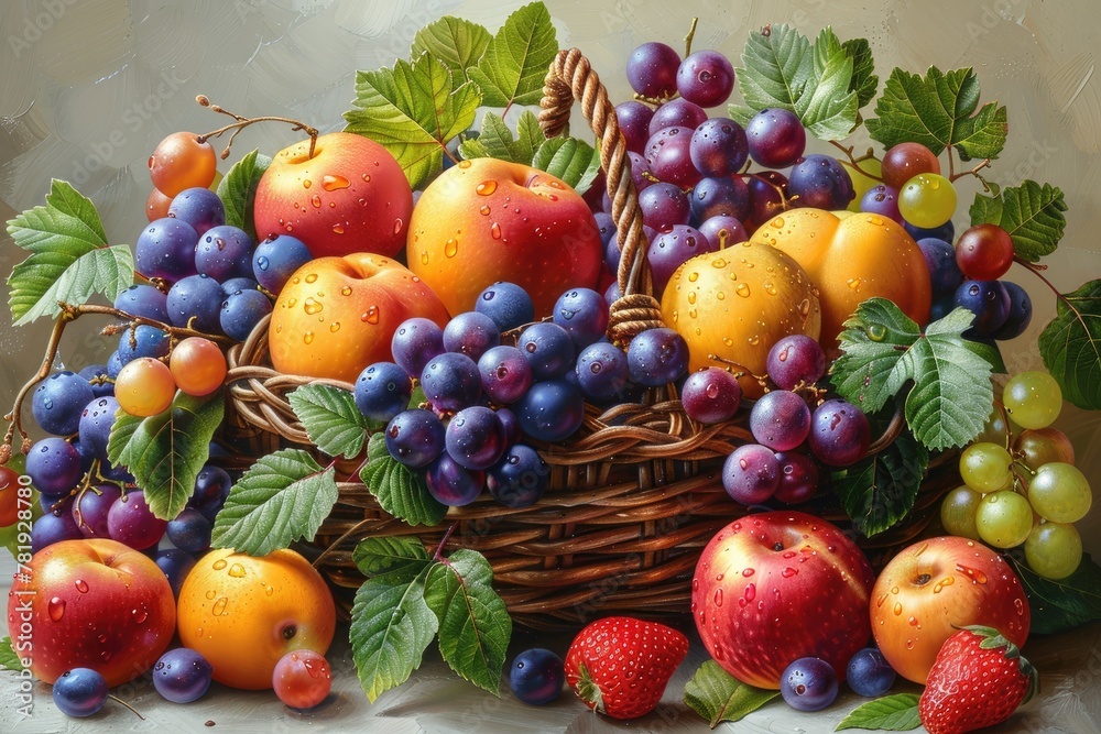 fresh fruits product with basket professional advertising food photography fresh fruits product with basket professional advertising food photography