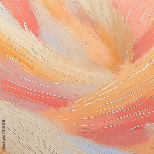 Abstrakcyjna tapeta w kolorze peach fuzz © Monika
