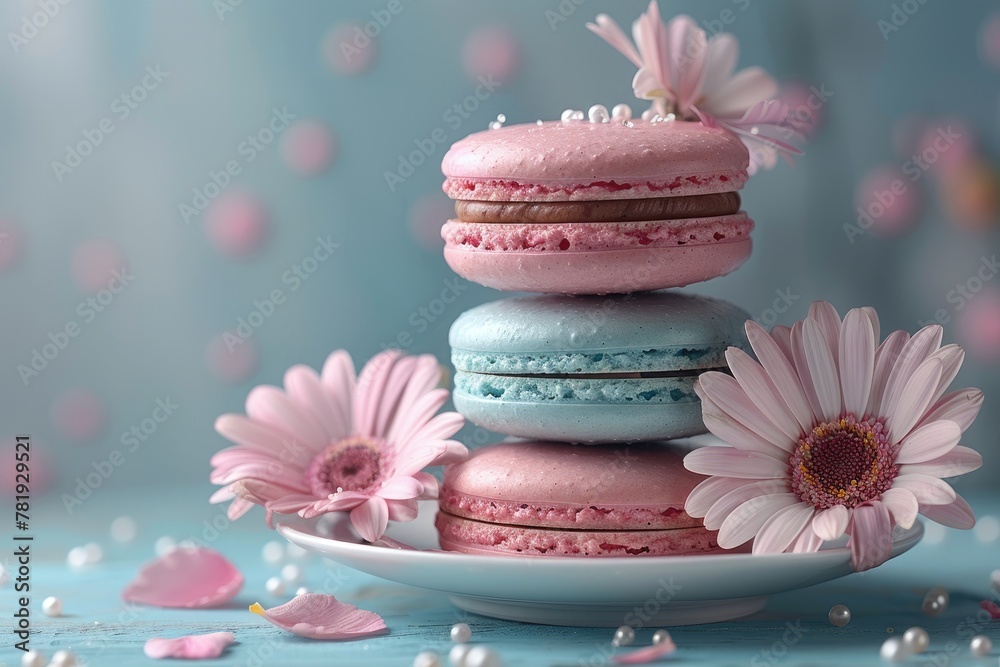 macaron with afternoon tea decorations professional advertising food photography macaron with afternoon tea decorations professional advertising food photography