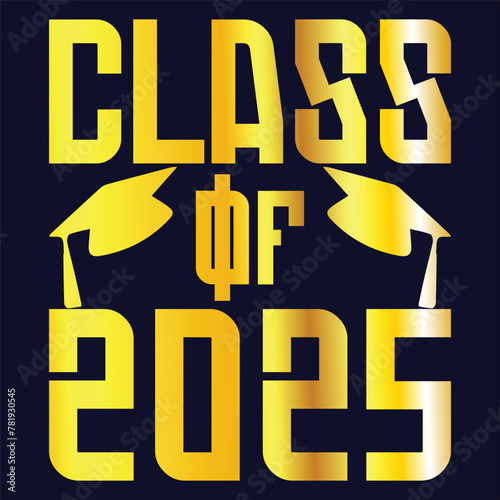 Lettering Class of 2024 for greeting, invitation card. Text for graduation design, congratulation event, T-shirt, party, high school or college graduate. Illustration, vector on transparent background
